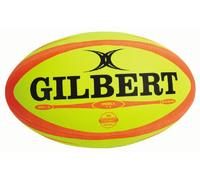 Gilbert Men's Omega Match Rugby Ball - Fluoro, Size 4