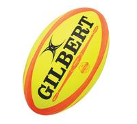 Gilbert Men's Omega Match Rugby Ball - Fluoro, Size 4