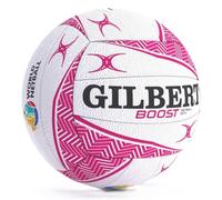 Gilbert Netaball Boost Match Netball Ball - White Pink - size 4