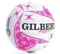 Gilbert Netball Fizz Match Netball - White Pink - Size 5