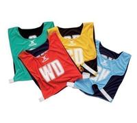 Gilbert New Green/black Netball Lightweight Reversible Bibs Set Of 7 - Size L