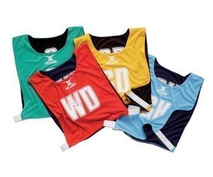 Gilbert New Green/black Netball Lightweight Reversible Bibs Set Of 7 - Size L