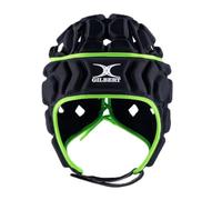 Gilbert Octane Rugby Headguard Scrum Cap Protection - Junior - Black Green - XS Junior
