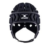 Gilbert Octane Rugby Headguard Scrum Cap Protection - Senior - Black Grey - Small