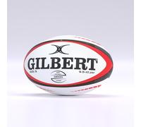 Gilbert Orion Match Rugby Ball - White/Black/Red (BOX OF 25) Size 5 - Free P&P