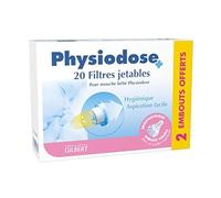 Gilbert Disposable Filters Physiodose 20 for Baby Nose Blower + 2 Tips