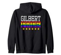 Gilbert Pride Gay Lesbian Queer LGBT Rainbow Flag Zip Hoodie