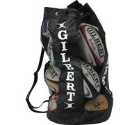 Gilbert Rugby Breathable Black 12 Ball Bag - Free P&P