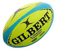 Gilbert Rugby G-TR4000 Training Rugby Ball - Pack Option - Florescent Yellow (Size 5, 6 Pack)