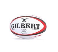 Gilbert Rugby ORION Match Rugby Ball - White Red Black - Size 3