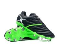 Gilbert Rugby X20 Power 8 Stud Rugby Boots - Black Green (UK Footwear Size System, Adult, Men, Numeric, Medium, 8)