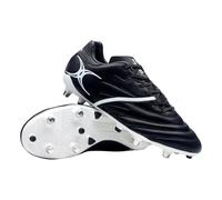 Gilbert Sidestep X20 PWR 6S Rugby Boot - Black/White, Black/White, 11.5 UK