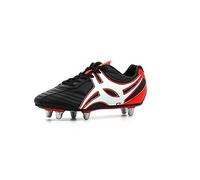 Gilbert Sidestep XV Low Cut Soft Toe 6 Stud Rugby Boots - Junior - Black/Red - UK 4