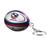 Gilbert USA Rugby Ball Keyring, White, Keyring