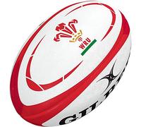 Gilbert Wales WRU Replica Rugby Ball 2020 - White and Red - SIZE 4