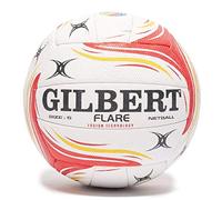 Gilbert Women's Flare Match Net Ball, White/Red/Orange, Size 5
