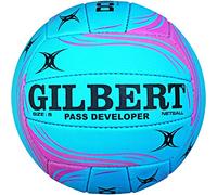 Gilbert Women's Pass Developer Ball - Blue/Pink, Size 5