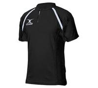 Gilbert Xact II Plain Rugby Shirt - Senior - black (XS)