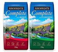 Gilbertson & Page Arkwrights Complete Dry Dog Food 2 pack (30kg) - 1 x 15kg Beef & 1 x 15kg Chicken - Complete Nutrition for Working and Sporting Adult Dogs