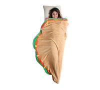 Gilbins Plush Ultra-Soft Fleece Snuggle-in Sleeping Bag Blanket for Lounging, Sleepovers, Gifts, Camping & Car Trips (Taco Blanket)
