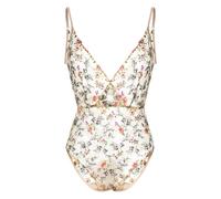 Gilda & Pearl floral-embroidery silk bodysuit - Brown S
