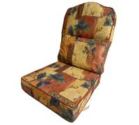 Gilda Replacement Cane Furniture DELUXE PIPED - HUMP TOP CHAIR/SOFA/SUITE CUSHIONS ONLY Wicker Rattan Conservatory (Corsica Peach)