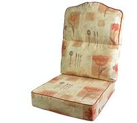 Gilda Replacement Conservatory Cane Furniture DELUXE PIPED - HUMP TOP CHAIR/SOFA/SUITE CUSHIONS (Including Covers and Fillings) for Conservatory Furniture-Wicker,Rattan (Poppy Peach)