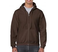 Gildan 18600 Heavy Blend Adult Full Zip Hooded Sweatshirt Dark Chocola XL