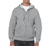Gildan 18600 Heavy Blend Adult Full Zip Hooded Sweatshirt Sport Grey 3 3XL