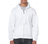 Gildan 18600 Heavy Blend Adult Full Zip Hooded Sweatshirt White M Colo M