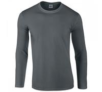 Gildan 64400 Men's Soft Style Long Sleeve T-Shirt Charcoal - Size L