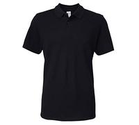 Gildan 64800 Softstyle Adult Double Pique Polo Shirt, Black, XL