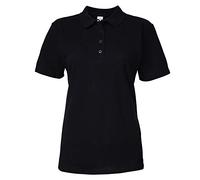 Gildan 64800L Ladies Softstyle Double Pique Polo Shirt, Black, Medium