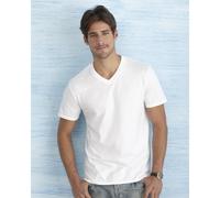 Gildan 64V00 Men's Soft Style V-Neck T-Shirt Red - Size: L Colour L