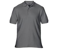 Gildan 85800 Mens Short Sleeve Premium Cotton Sport Polo Shirt - Charcoal - Large