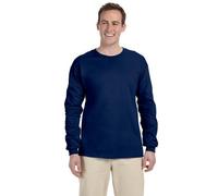 Gildan Adult 6.1 oz 100% Cotton L/S T-Shirt navy Medium