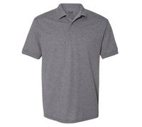 (2XL, Graphite Heather) Gildan Adult DryBlend Jersey Short Sleeve Polo Shirt