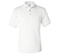 (2XL, White) Gildan Adult DryBlend Jersey Short Sleeve Polo Shirt