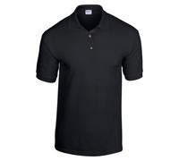Gildan Adult DryBlend Jersey Short Sleeve Polo Shirt (L) (Black)