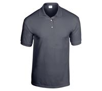 Gildan Adult DryBlend Jersey Short Sleeve Polo Shirt (L) (Dark Heather)
