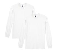 Gildan Adult DryBlend Long Sleeve T-Shirt, Style G8400, 2-Pack, White, Large