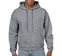Gildan Adult Fleece Hooded Sweatshirt, Style G18500, Graphite Heathers, X-Large