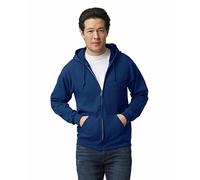 GILDAN Adult Fleece Zip Hooded Sweatshirt, Style G18600, Navy, 4XL