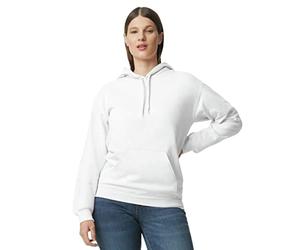 Gildan Adult Softstyle Hooded Sweatshirt, Style GSF500, White, Medium