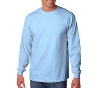 Gildan - Adult Ultra Cotton Long-Sleeve T-Shirt (G2400), Light Blue, XX-Large, Light Blue, XXL
