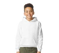 (12 Years, White) Gildan Childrens/Kids Softstyle Ringspun Cotton Midweight Hoodie