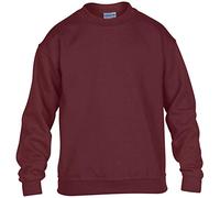 GILDAN Childrens Unisex Heavy Blend Crewneck Sweatshirt (L) (Maroon)