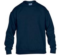 GILDAN Childrens Unisex Heavy Blend Crewneck Sweatshirt (XL) (Navy)