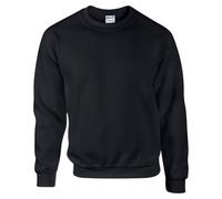 (M, Black) Gildan DryBlend Adult Set-In Crew Neck Sweatshirt (13 Colours)