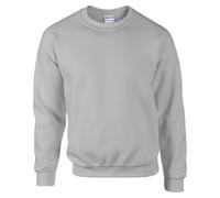 (S, Sport Grey) Gildan DryBlend Adult Set-In Crew Neck Sweatshirt (13 Colours)